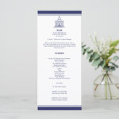 Nautisch anker op het huwelijksprogramma van de ma menu (Staand voorkant)