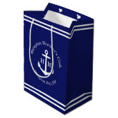 Nautisch anker op maat (blauw) medium cadeauzakje (Achterkant Gekanteld)