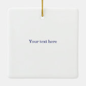 Nautisch anker op maat (wit & blauw) keramisch ornament (Achterkant)