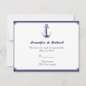 Nautisch anker op Navy Response Kaart (Voorkant)