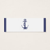Nautisch anker op Navy Wedding Drink Tickets Mini Visitekaartjes (Achterkant)