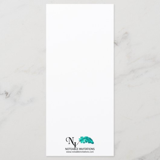 Nautisch anker op Navy Wedding Menu v7 voor JRoy (Achterkant)