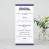 Nautisch anker op Navy Wedding Menu v7 voor JRoy (Staand voorkant)