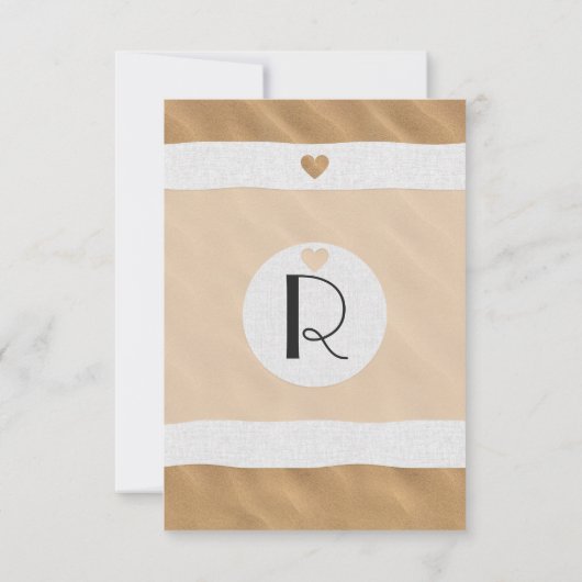 Nautisch anker op strand zand en wit lint kaart (Achterkant)