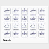 Nautisch anker op zeesleepzegel vierkante sticker (Vel)