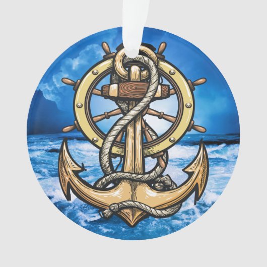 Nautisch anker ornament (voorkant)