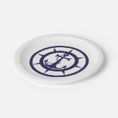 Nautisch anker papieren bordje (Gekanteld)