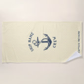 nautisch anker | persoonlijke scheepsbemanning strandlaken (Voorkant)