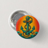 Nautisch anker Pop Art Ronde Button 3,2 Cm (Voorkant /achterkant)