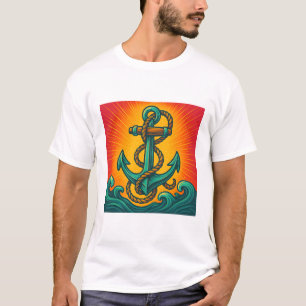 Nautisch anker Pop Art T-shirt