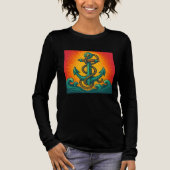 Nautisch anker Pop Art Tri-Blend Shirt (Voorkant)