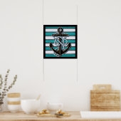 Nautisch anker poster (Keuken)