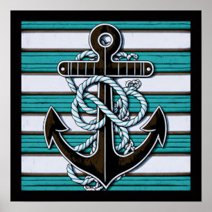 Nautisch anker poster
