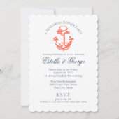 Nautisch anker repetitie diner kaart (Voorkant)