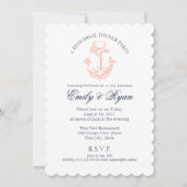 Nautisch anker repetitie diner kaart (Voorkant)