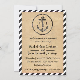  nautisch anker - repetitie diner uitnodigen kaart