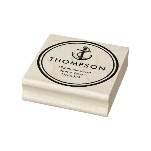 Nautisch Anker Retouradres Rubberstempel (Stempel)