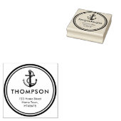 Nautisch Anker Retouradres Rubberstempel (Gestempeld)