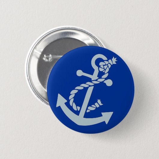 Nautisch anker ronde button 5,7 cm (Voorkant /achterkant)