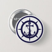 Nautisch anker ronde button 5,7 cm (Voorkant /achterkant)