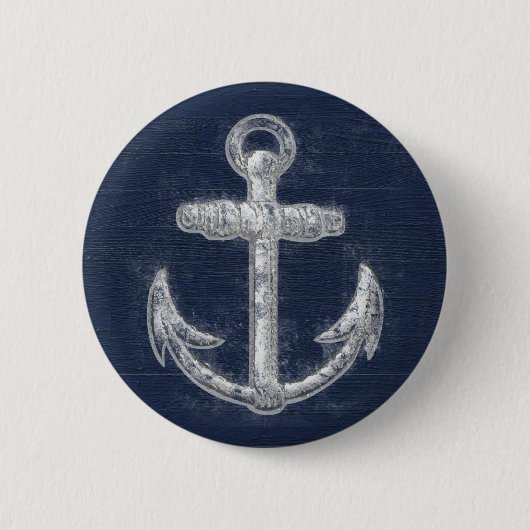 Nautisch Anker Ronde Button 5,7 Cm (Voorkant)