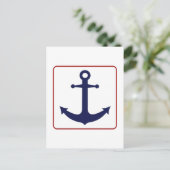 Nautisch anker - Rood wit en blauw Briefkaart (Staand voorkant)