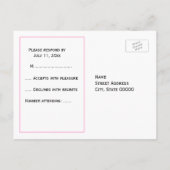 Nautisch anker roze omvormd 2 RSVP 1 Uitnodiging Briefkaart (Achterkant)