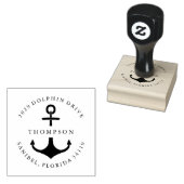 Nautisch anker rubberstempel (Gestempeld)