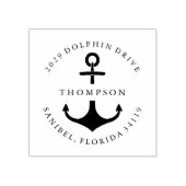 Nautisch anker rubberstempel (Afrduk)