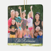 Nautisch anker rustieke blauwe vakantie familie fo keramisch ornament (Links)