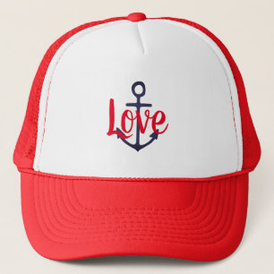 nautisch ANKER + script LIEFDE Trucker Pet