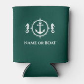 Nautisch Anker Seahorse Jouw naam of Boot Zee Blikjeskoeler (Voorkant)