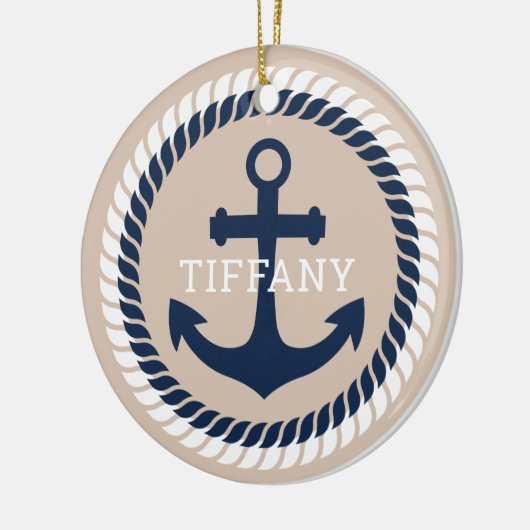 Nautisch Anker Speciaal Keramisch Ornament (Links)