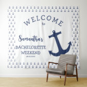 Nautisch Anker Strand Bruidsfeest Achtergrond Wandkleed (In Situ (horizontaal))