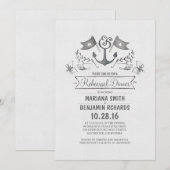 Nautisch anker  strand repetitie diner kaart (Voorkant / Achterkant)