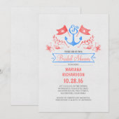 Nautisch anker  strand vrijgezellenfeest kaart (Voorkant / Achterkant)