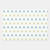 Nautisch anker, Stripes en zeilboot Inpakpapier Vel (Voorkant 3)