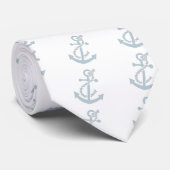 Nautisch anker stropdas (Opgerold)