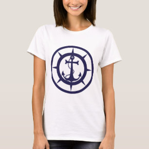 Nautisch anker t-shirt