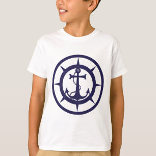 Nautisch anker t-shirt