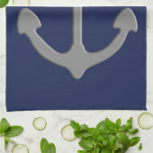 Nautisch anker theedoek (Gevouwen)