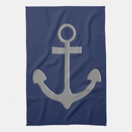 Nautisch anker theedoek (Verticaal)