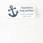 Nautisch Anker Thema Bruiloft Banner (Insitu)