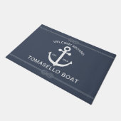 Nautisch anker touw boot naam deurmat (Schuin)