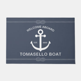 Nautisch anker touw boot naam deurmat