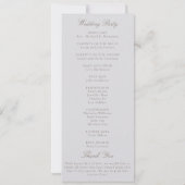 Nautisch Anker Touw Crest Classic Wedding Programm (Achterkant)