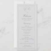 Nautisch Anker Touw Crest Classic Wedding Programm (Voorkant)