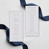 Nautisch Anker Touw Crest Classic Wedding Programm