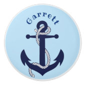 Nautisch, Anker Touw Custom Keramische Knop (Voorkant)