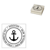 Nautisch anker & touw | Teruggaveadres Rubberstempel (Gestempeld)
